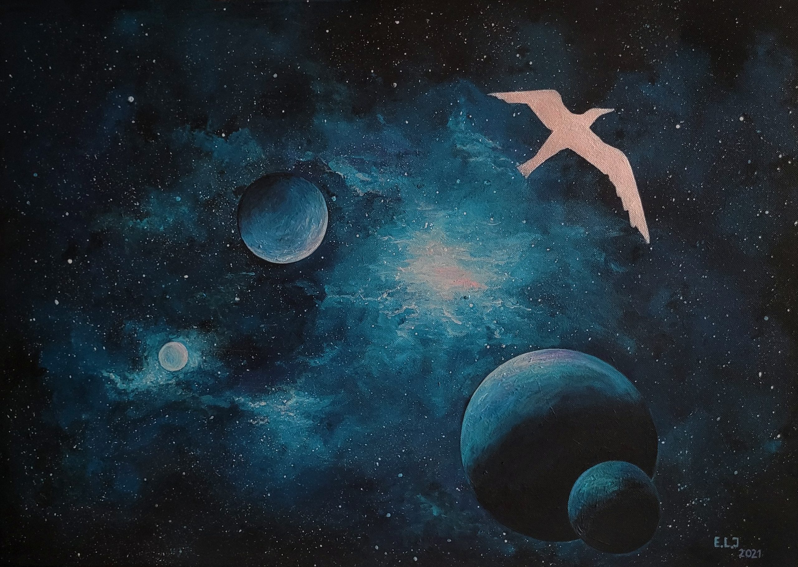 Laisvė, 2021, akrilas, 70×50