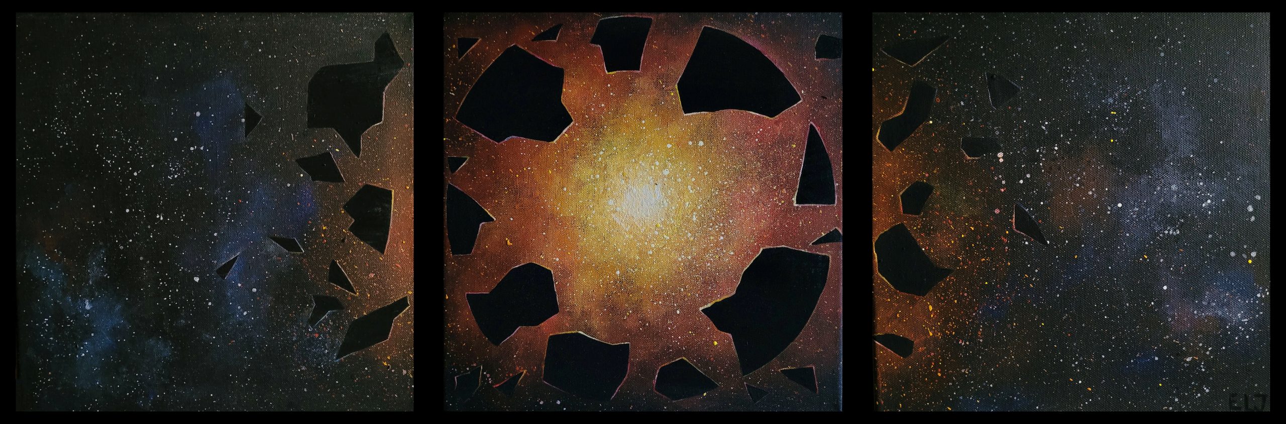 Proveržis, 2020, akrilas, triptikas 30×30