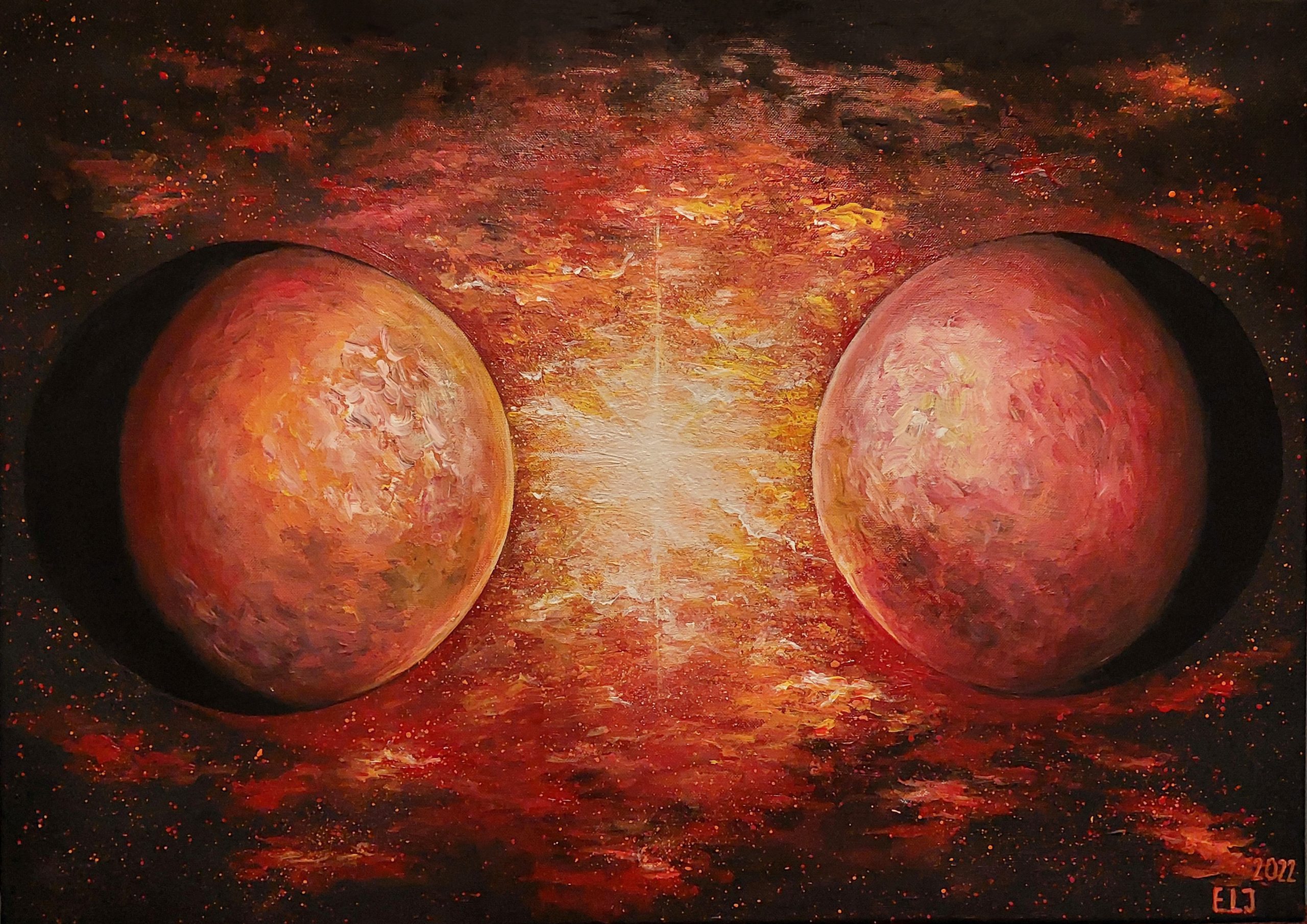Ryšys, 2022, akrilas, 70×50