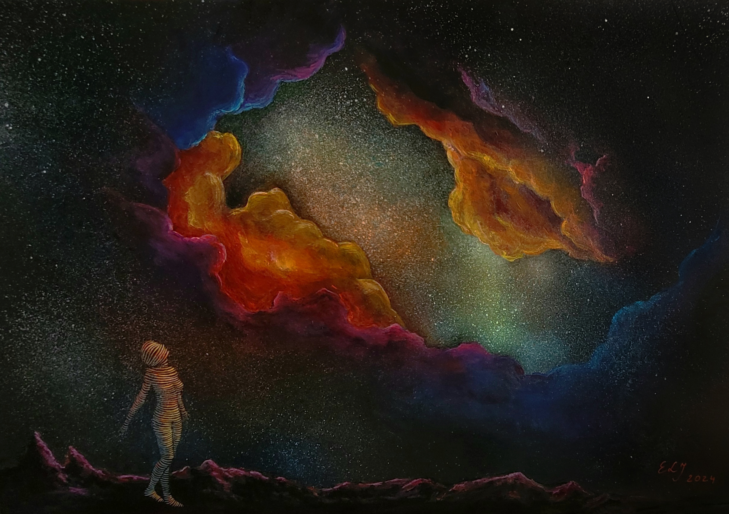 Atsiminimai, 2024, akrilas, 70×50